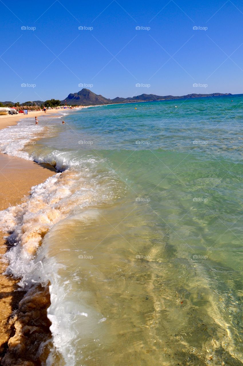 Transparent water of Sardinia island 