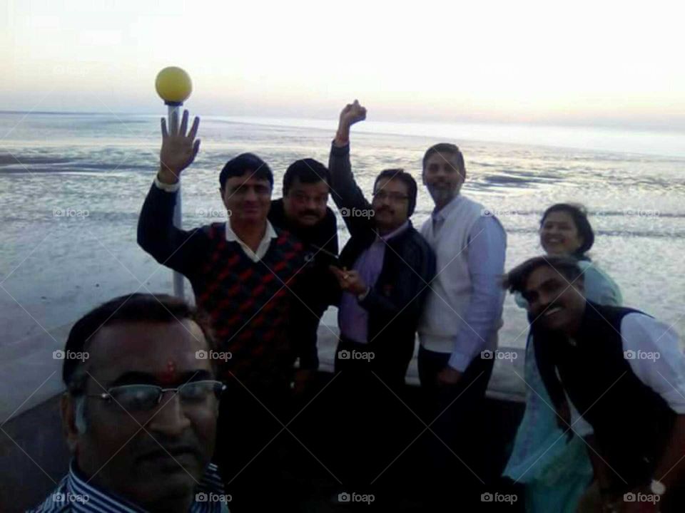 Friends@Narayan sarovar seashore