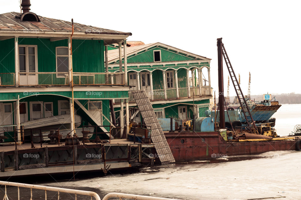 old pier in the city