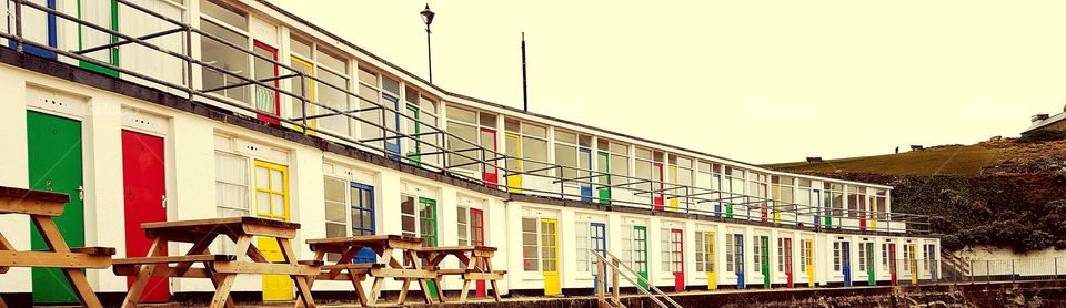 Beach huts Cabins Color Colourful Colors Beach My local beach Getty Getty images