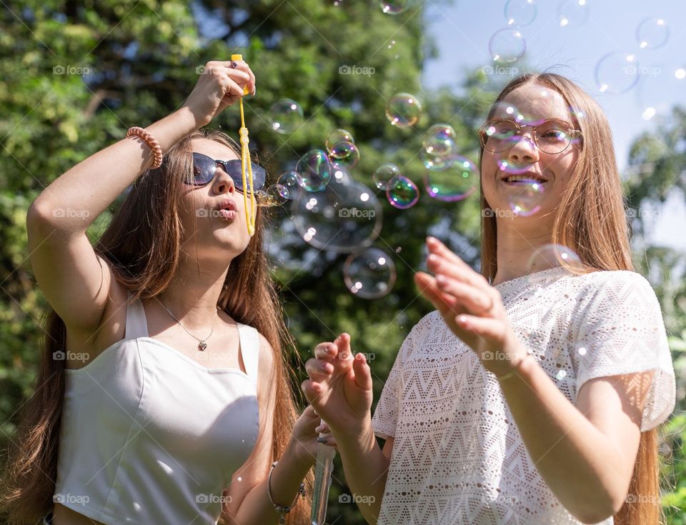 female friends having fun together