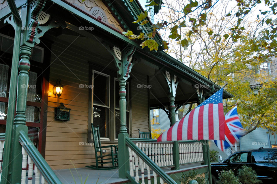 house window autumn flag by shotmaker