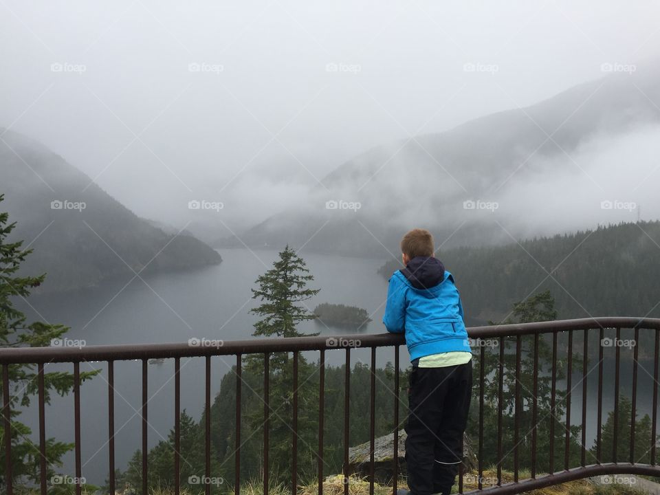 Boh overlooking a foggy lake