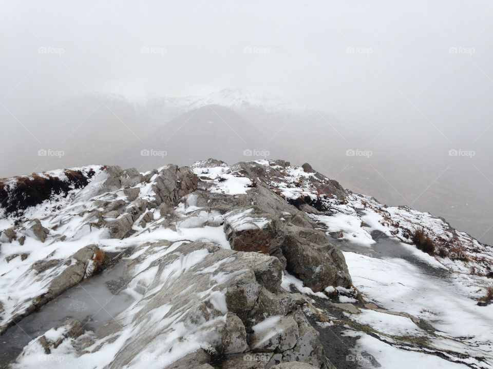 Frozen surface of summit 