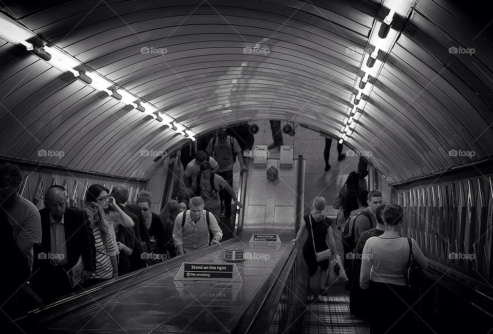 london underground people bw by resnikoffdavid