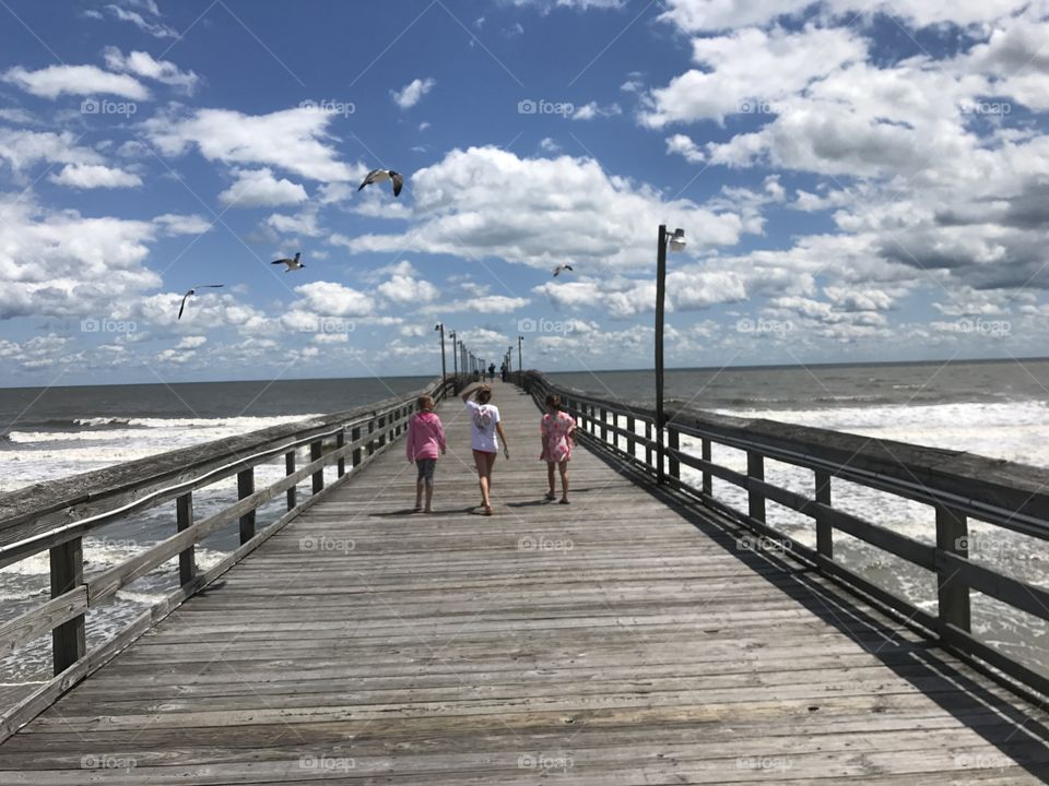 Walking on the old pier 