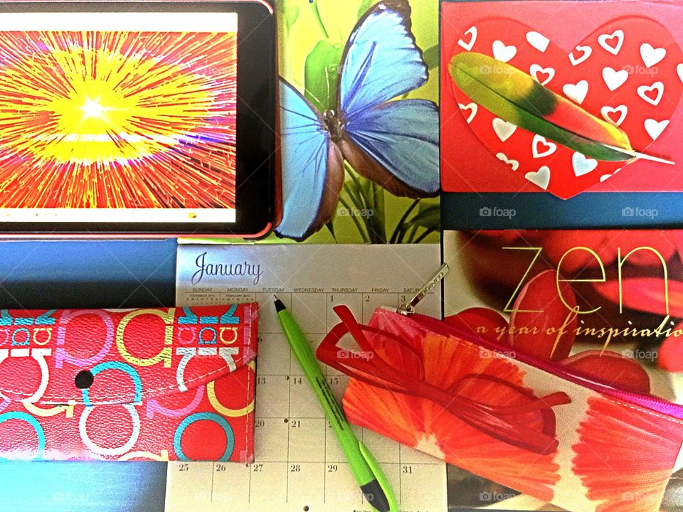 Desktop from above . Desktop from above 