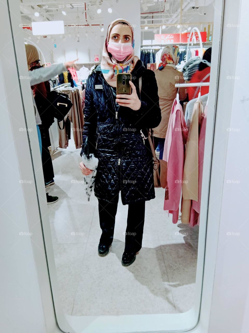 reflection on the mirror