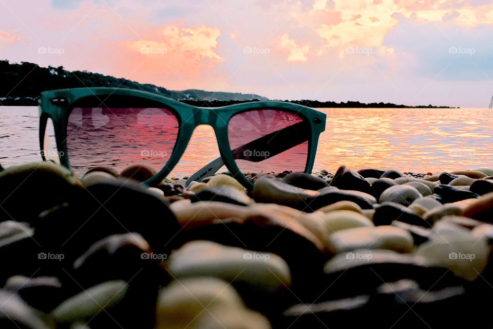 Sunglasses sunset