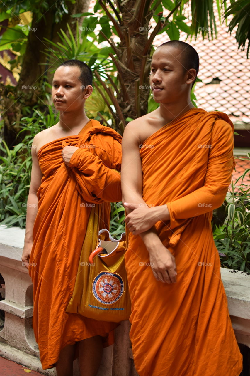 Buddhist monks bangkok thailand