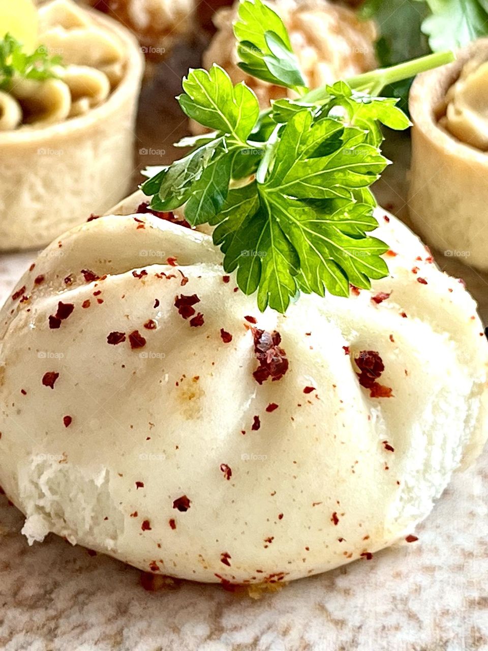 Khinkali is a dish of Georgian cuisine. Prepared with different fillings