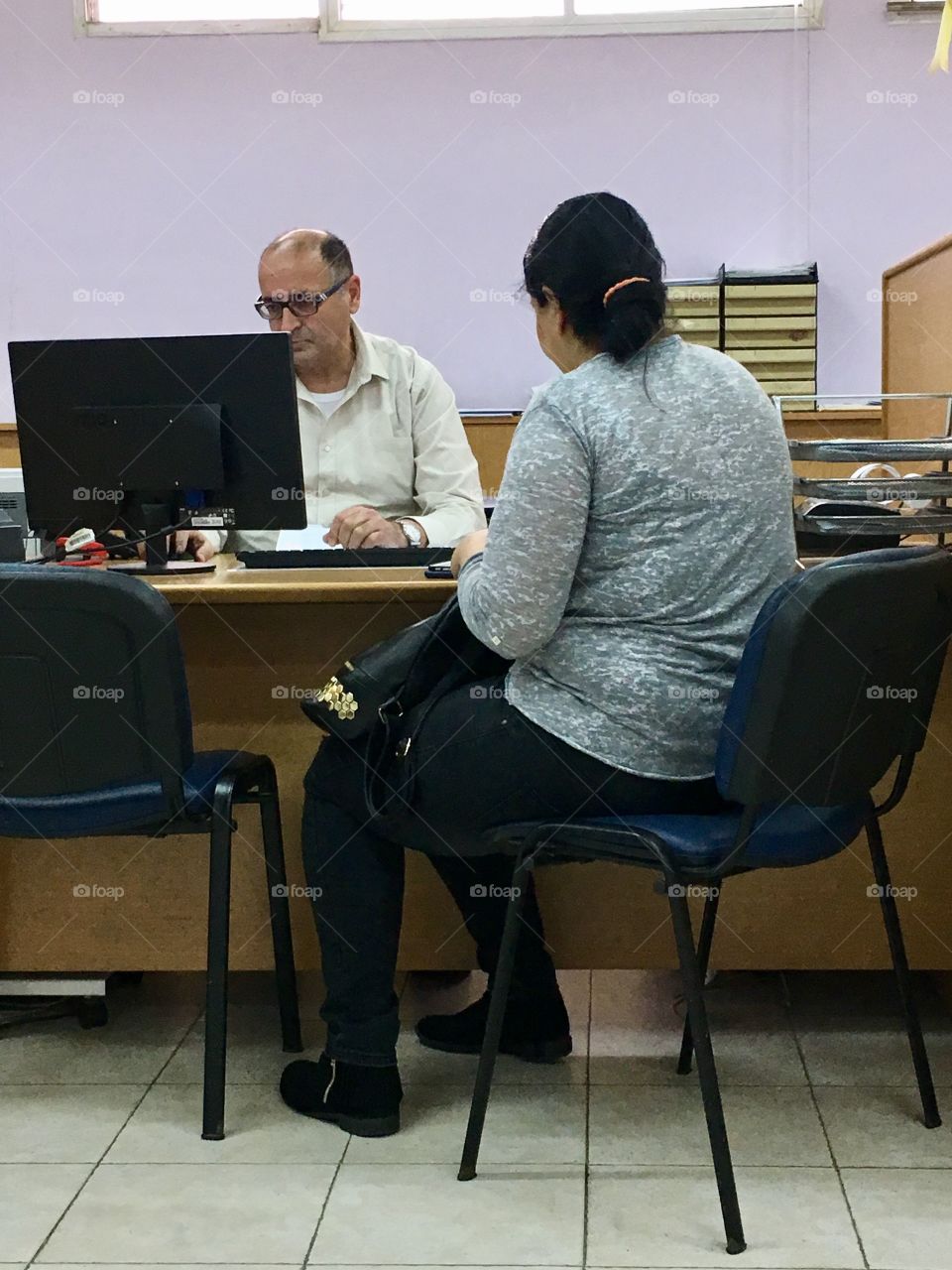 Reception office meeting