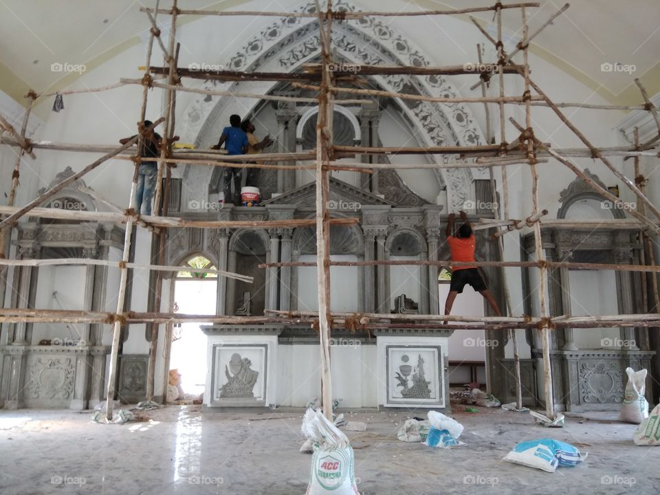 St.Joseph's Church Nilakkottai under construction