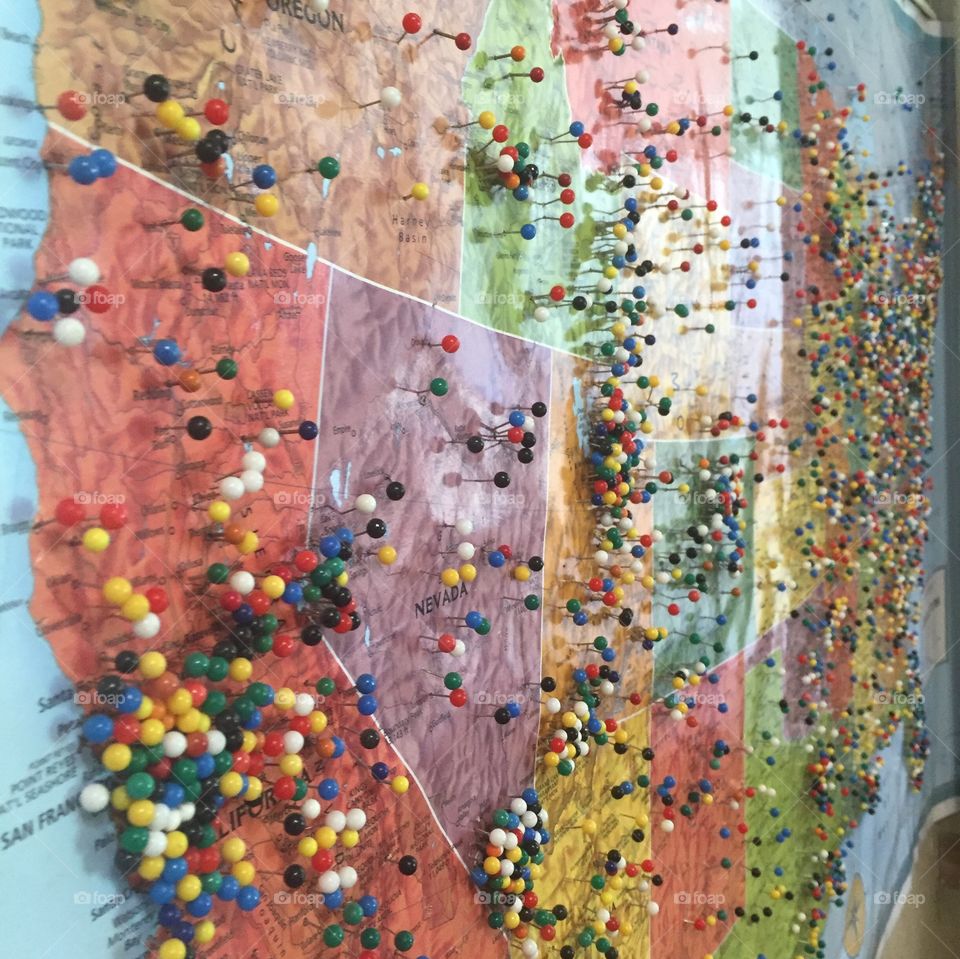 United States Map with Pins
