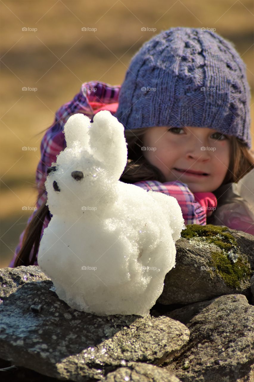 snow bunny at Easter