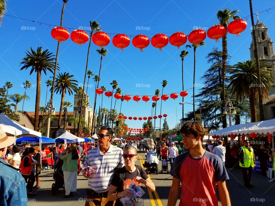 Chinese New Year eve celebration at riverside