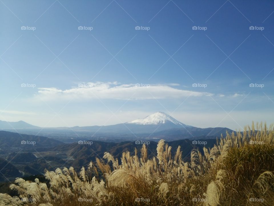 Mt.Fuji viewing frome top of mountain