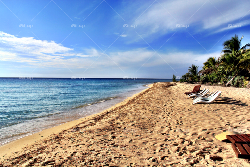 beach blue travel clouds by habitatweston