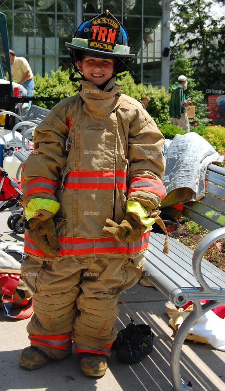 Fireman in training
