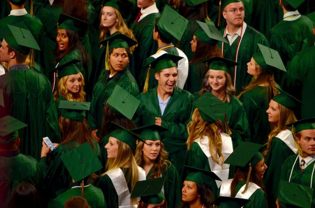 Graduation. My son the smiley one