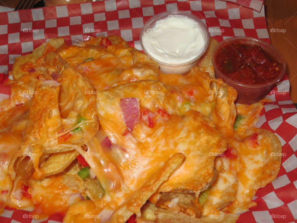 Irish Nachos. Irish Nachos made with thick baked potato chips.