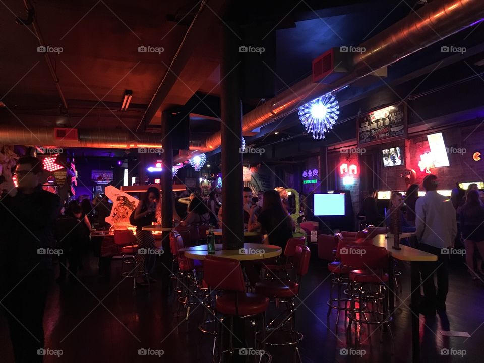 Joysticks retro arcade and bar in Orlando Florida 