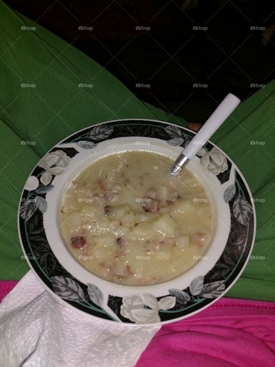 homemade potatoe and ham soup