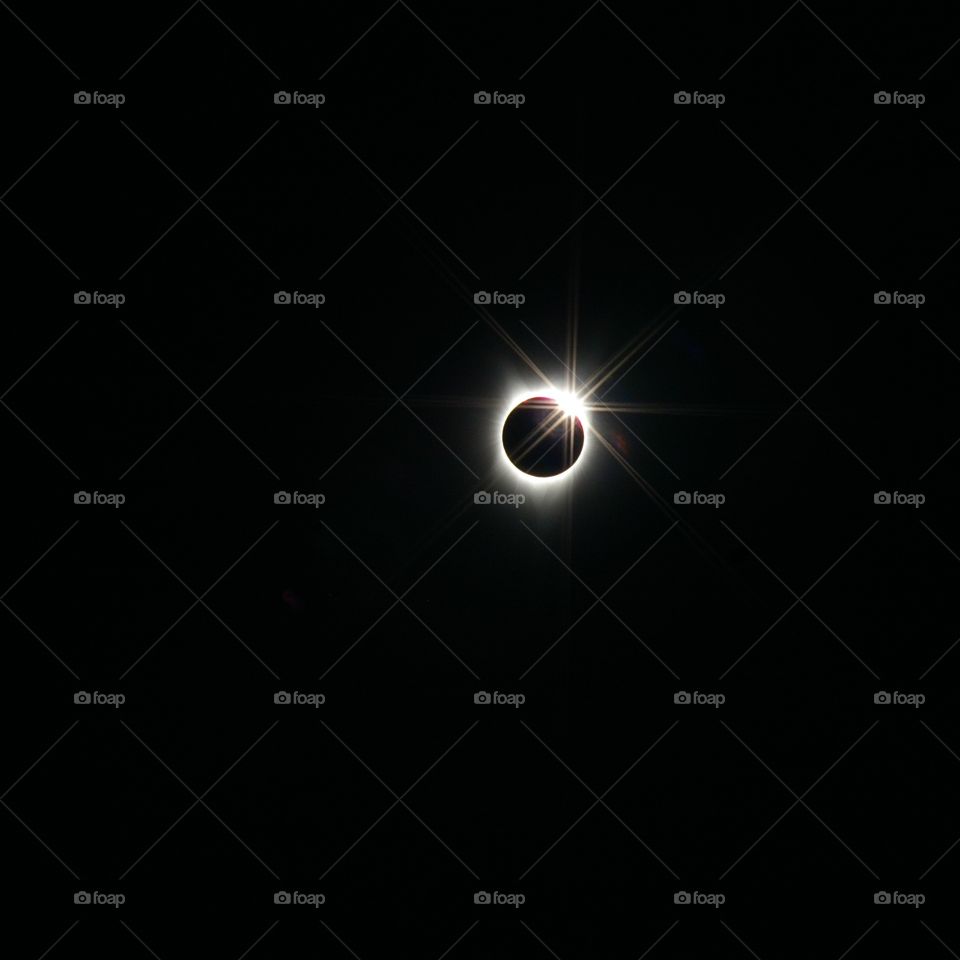 Diamond ring.  2017 total eclipse from Oregon.