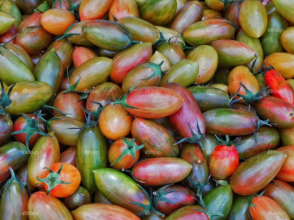 Full frame of ripe tomatoes