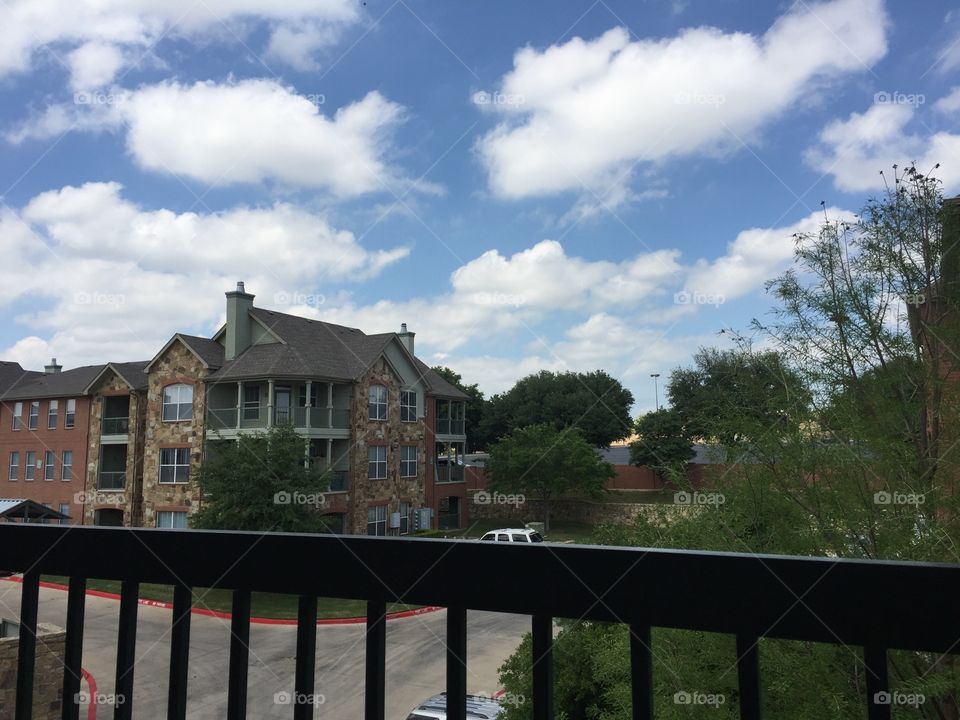 Blue sky from the balcony