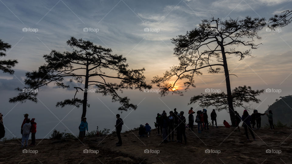 Sunset at the cliff 