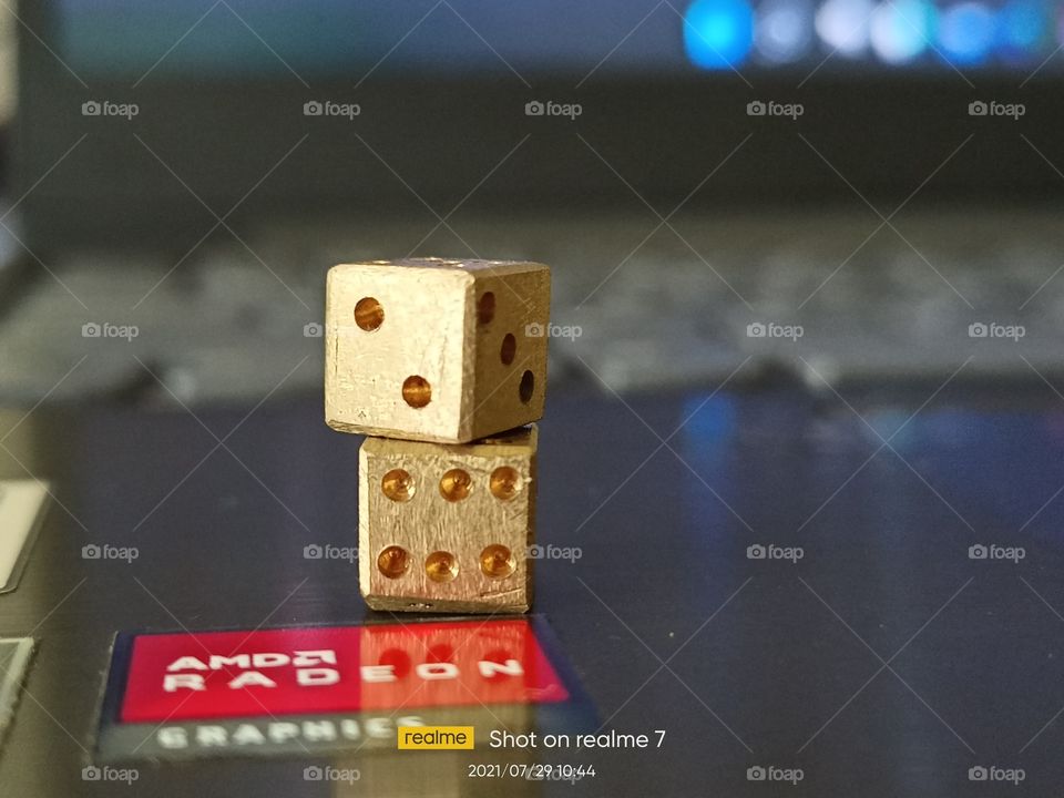 Dice made by my hand with technically.