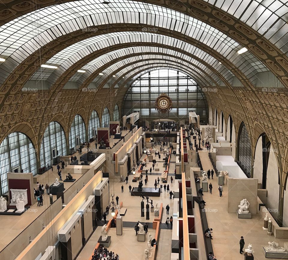 Aerial/ Above view of D'Orsay Museum - Ex Train Station :)