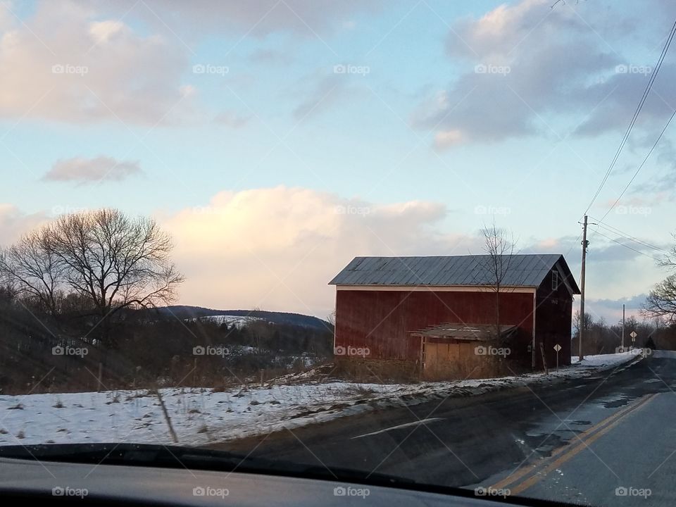 through the windshield