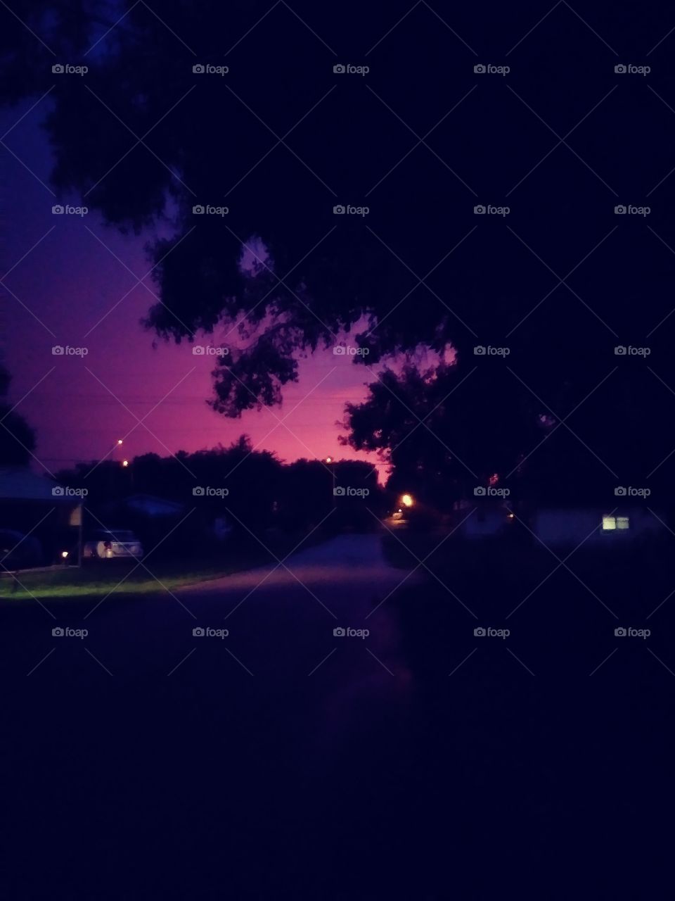 purple skies