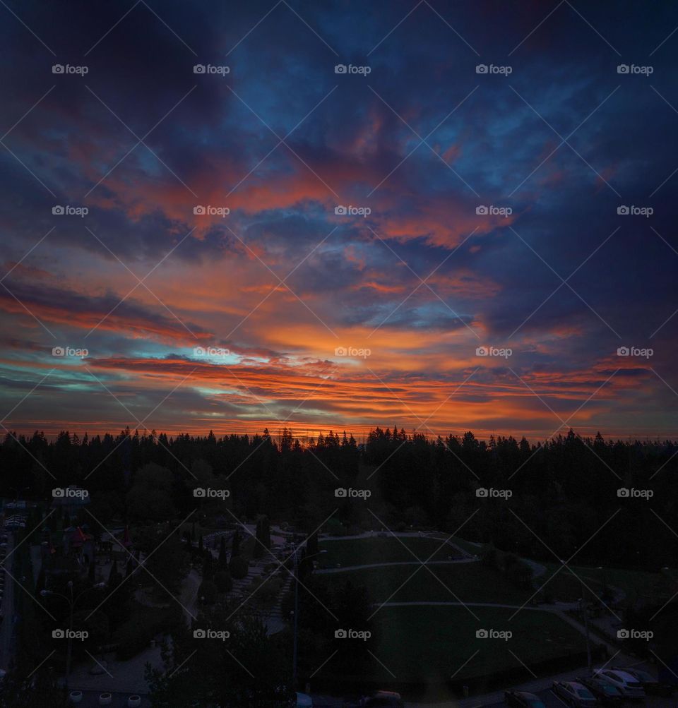 sunrise once in the morning