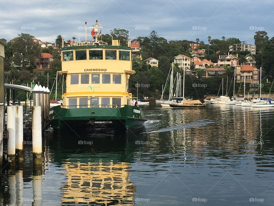 Sydney Harbour Ferry arriving at Mosman Bay