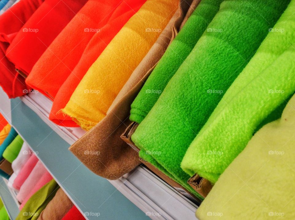 Brightly colored fabric textiles