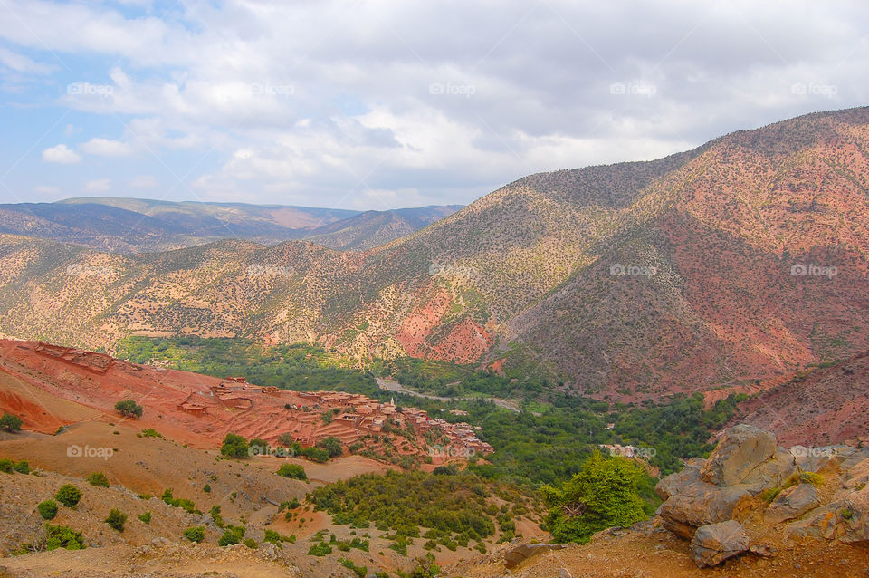 Colourful mountains . High Atlas landscape