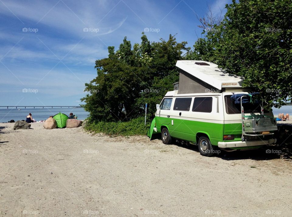 To the beach, Sweden.