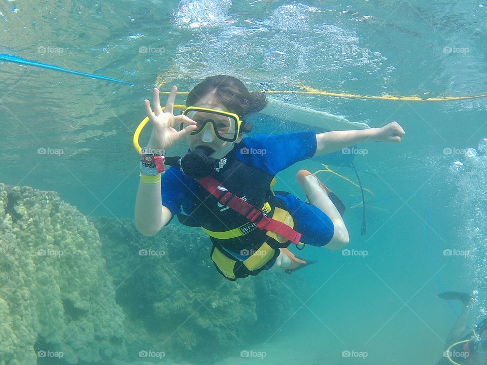 Boy Scuba Diving