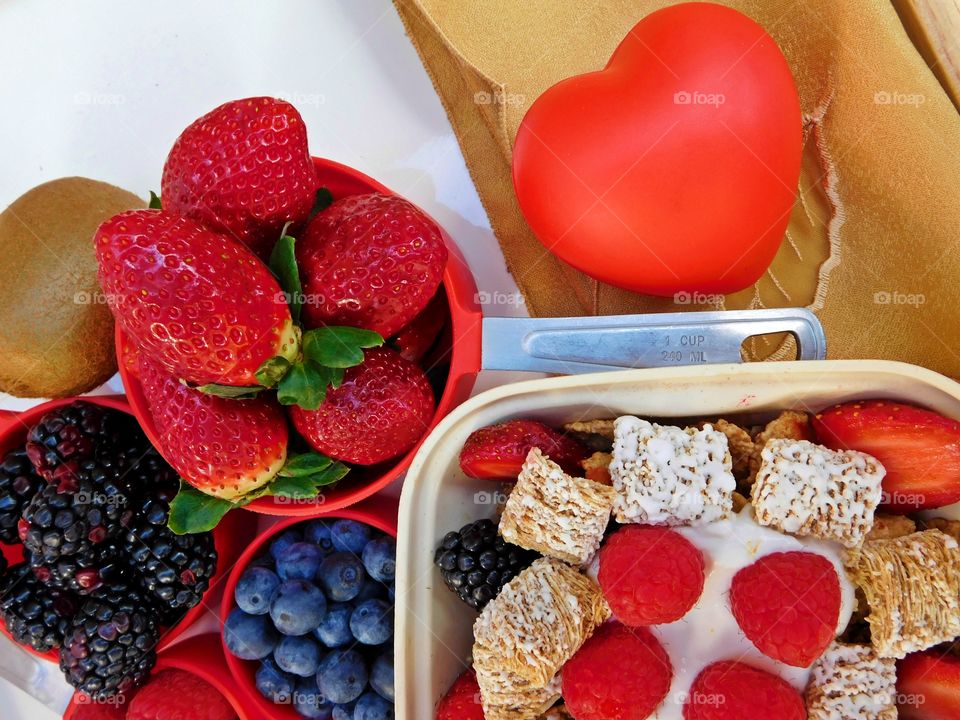 FRUITS with breakfast - Fruits are an excellent source of essential vitamins and minerals, and they are high in fiber which helps reduce a persons risk of fevers heart attack