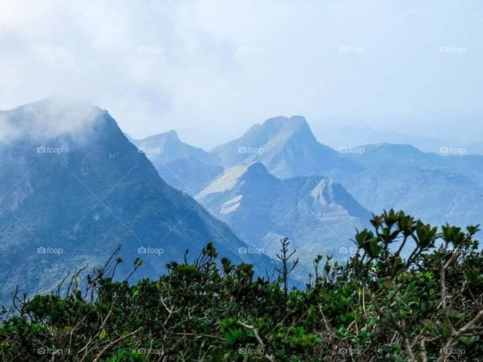 Beautiful mountain range. morning time.
