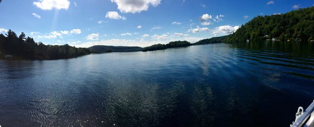 Beautiful panorama of a small lake.