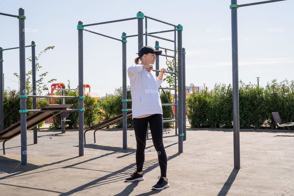 woman working out