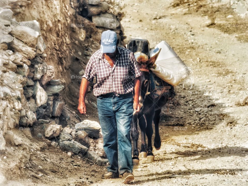 Daily life Folegandros Greece