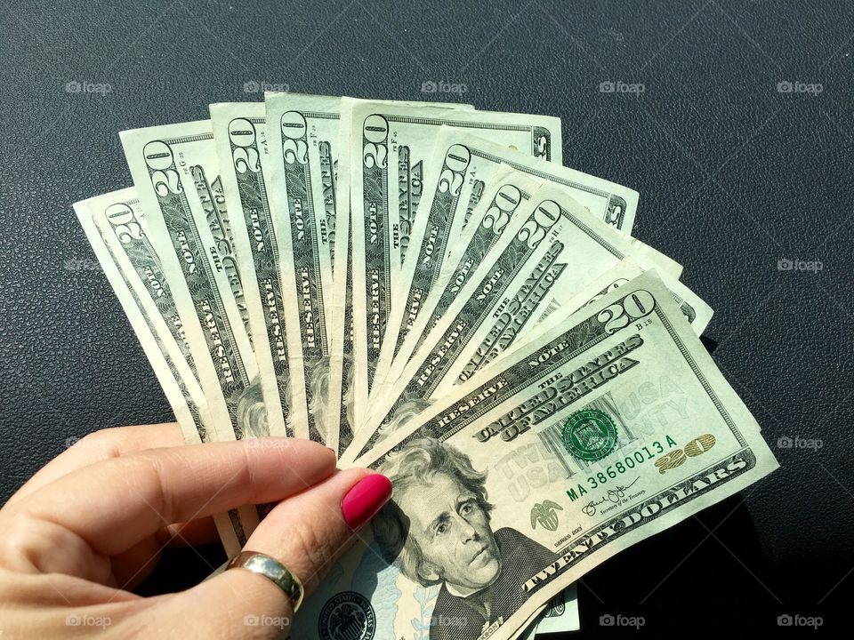 $200 in twenty dollar bills