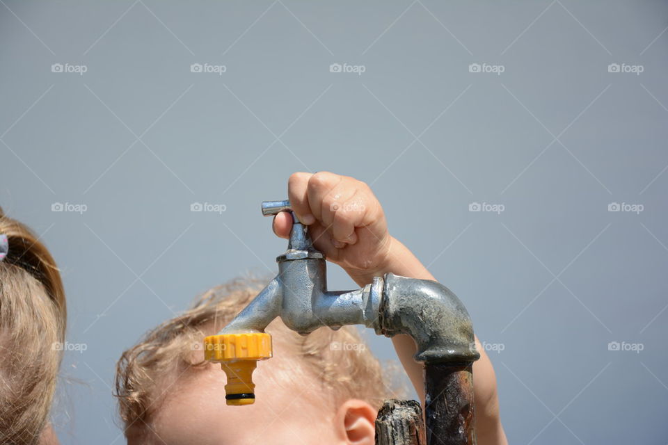 child and water