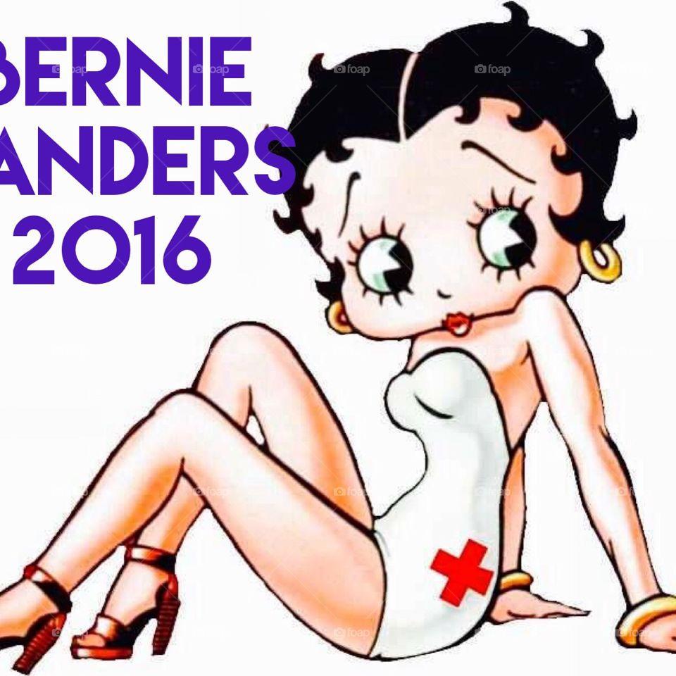 Betty Boop for Bernie Sanders