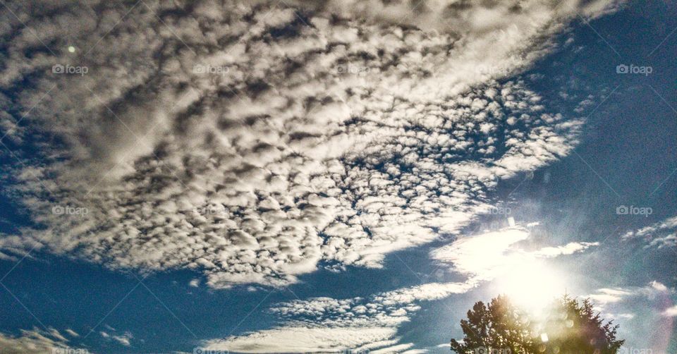 clouds on a blue back ground